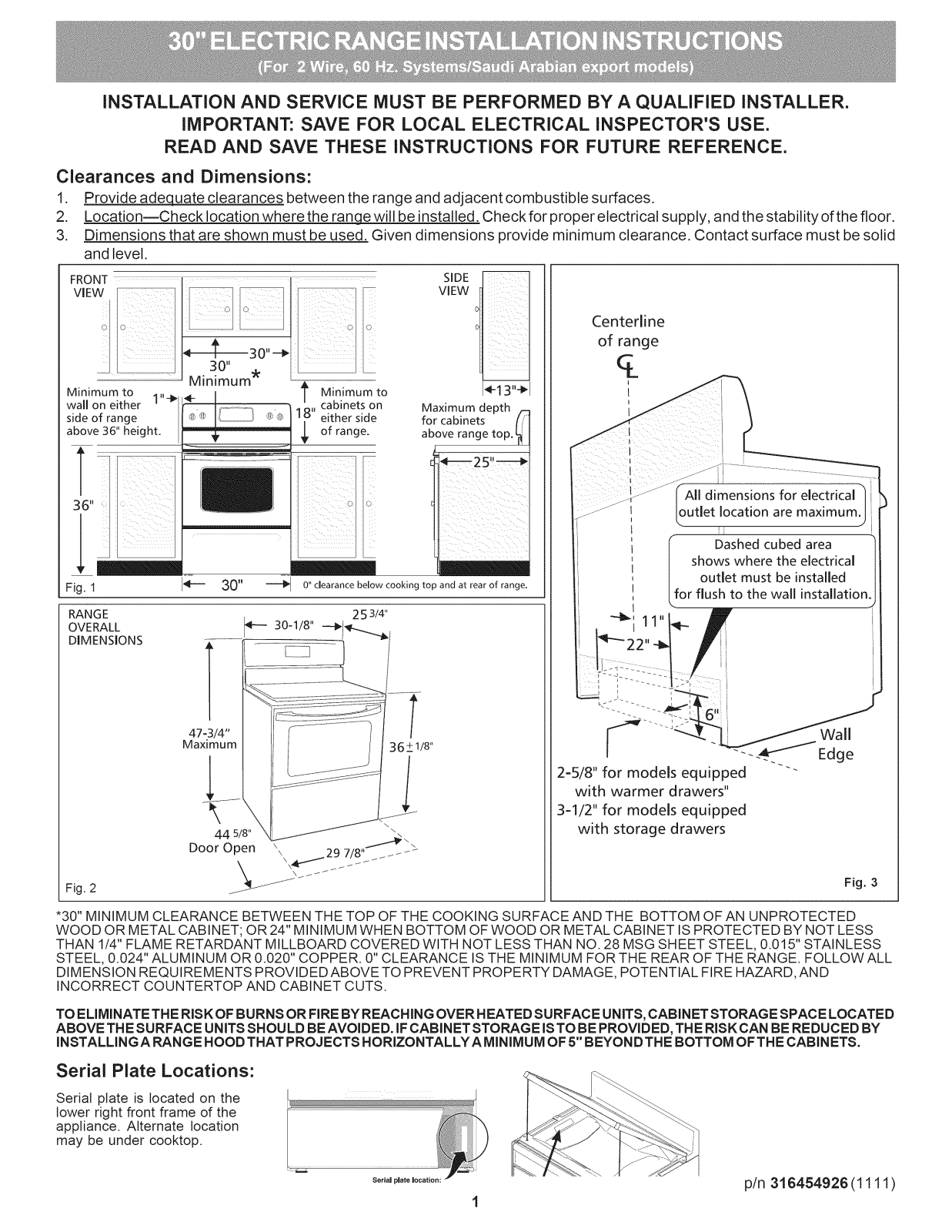 Frigidaire FFEF3012XSA, FFEF3012XSB Installation Guide - ManualMachine.com