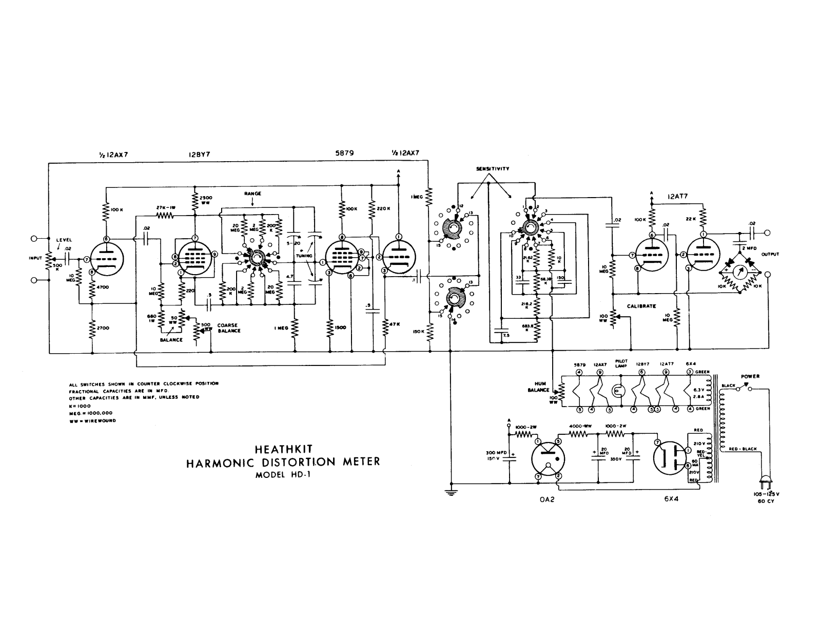 Heath Company HD-1 Schematic