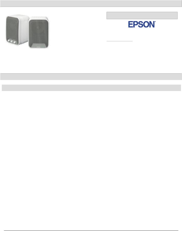 Epson V12H467040DA Datasheet