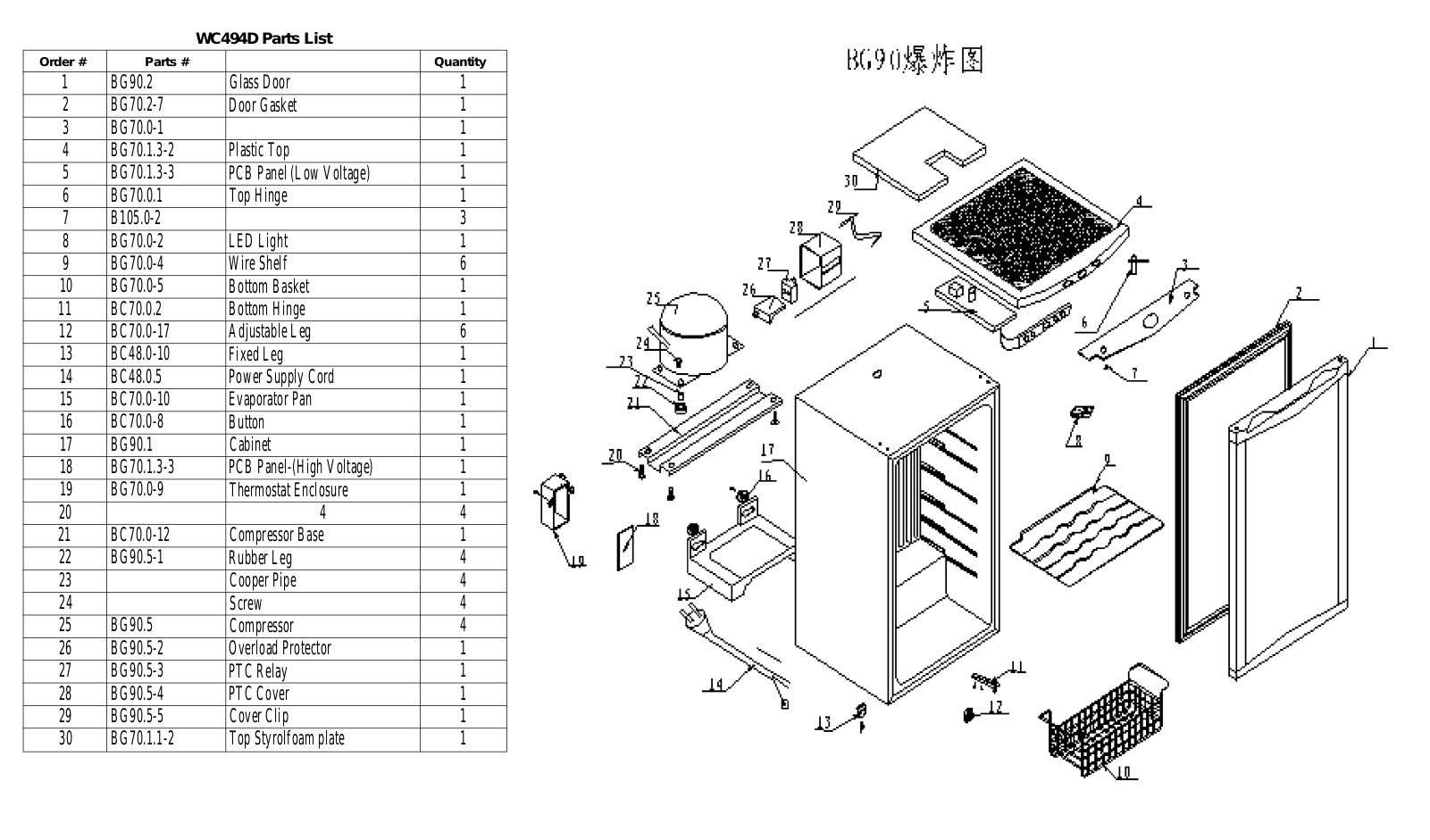 Avanti WC494D User Manual