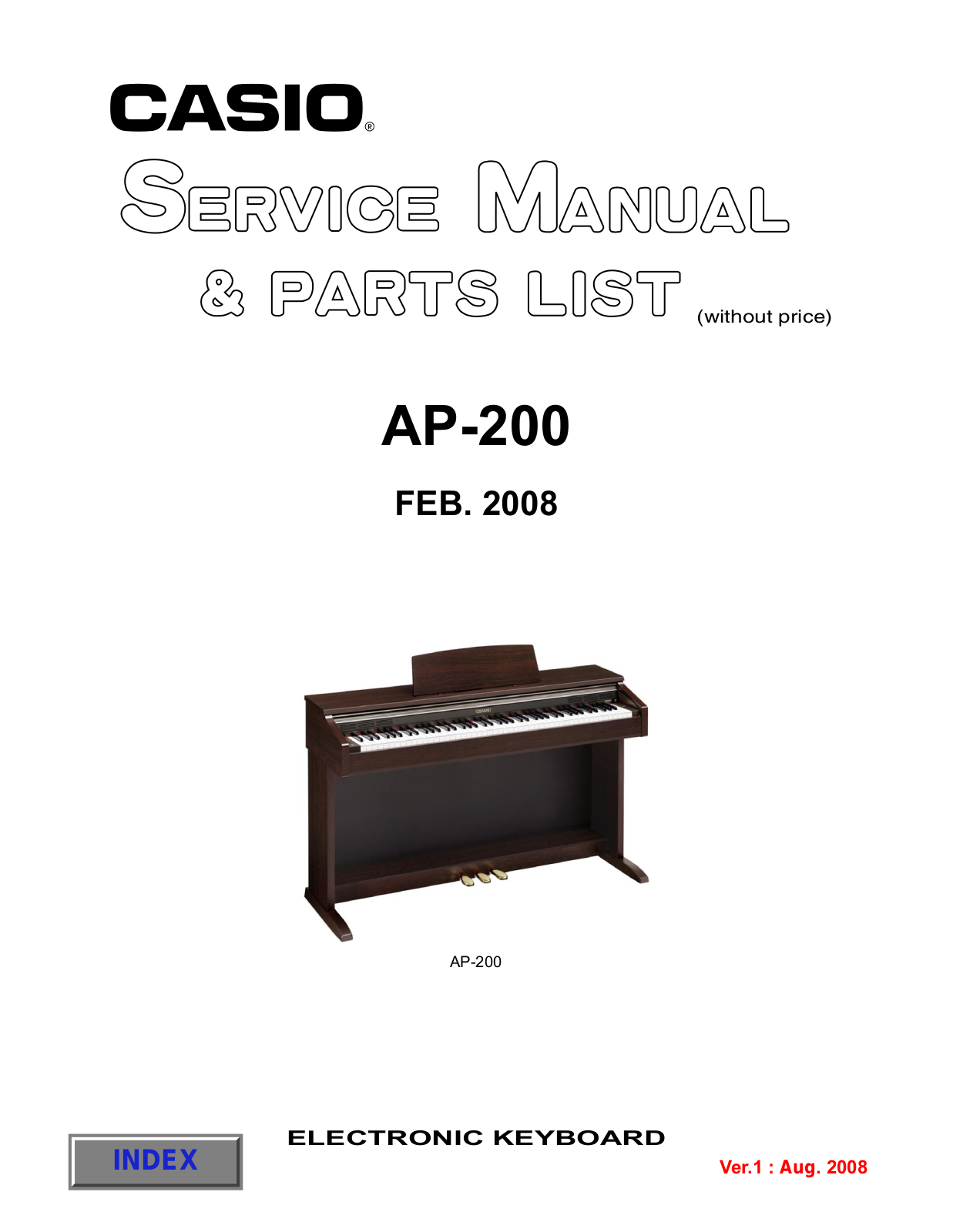 casio AP-200 Service Manual