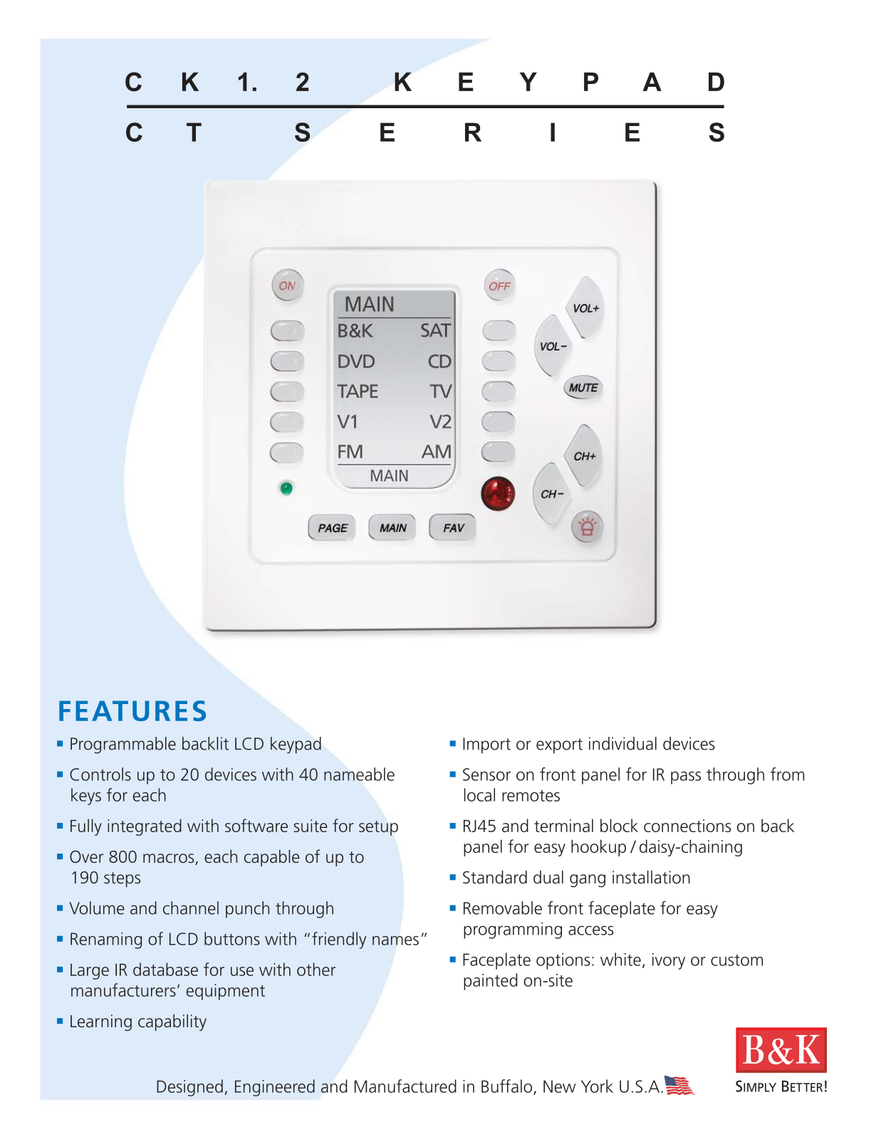 B and K CK 1.2 Brochure