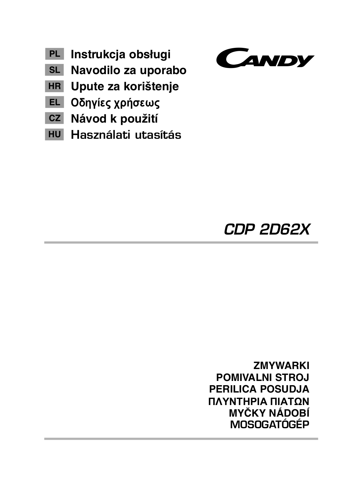 Candy CDP 2D62X User Manual