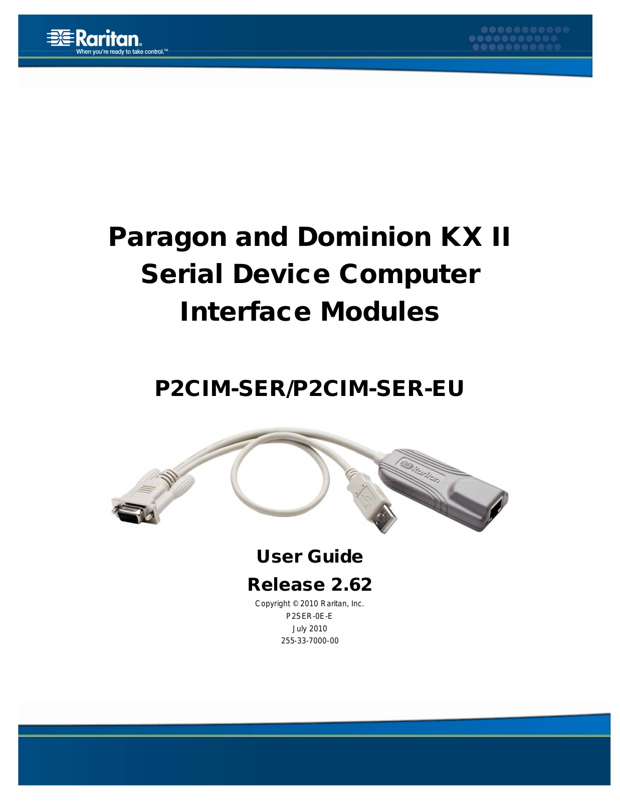 Raritan Computer P2CIM-SER User Manual - ManualMachine.com