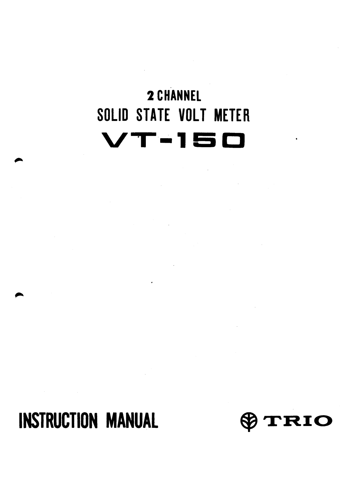 Kenwood VT-150 Service manual