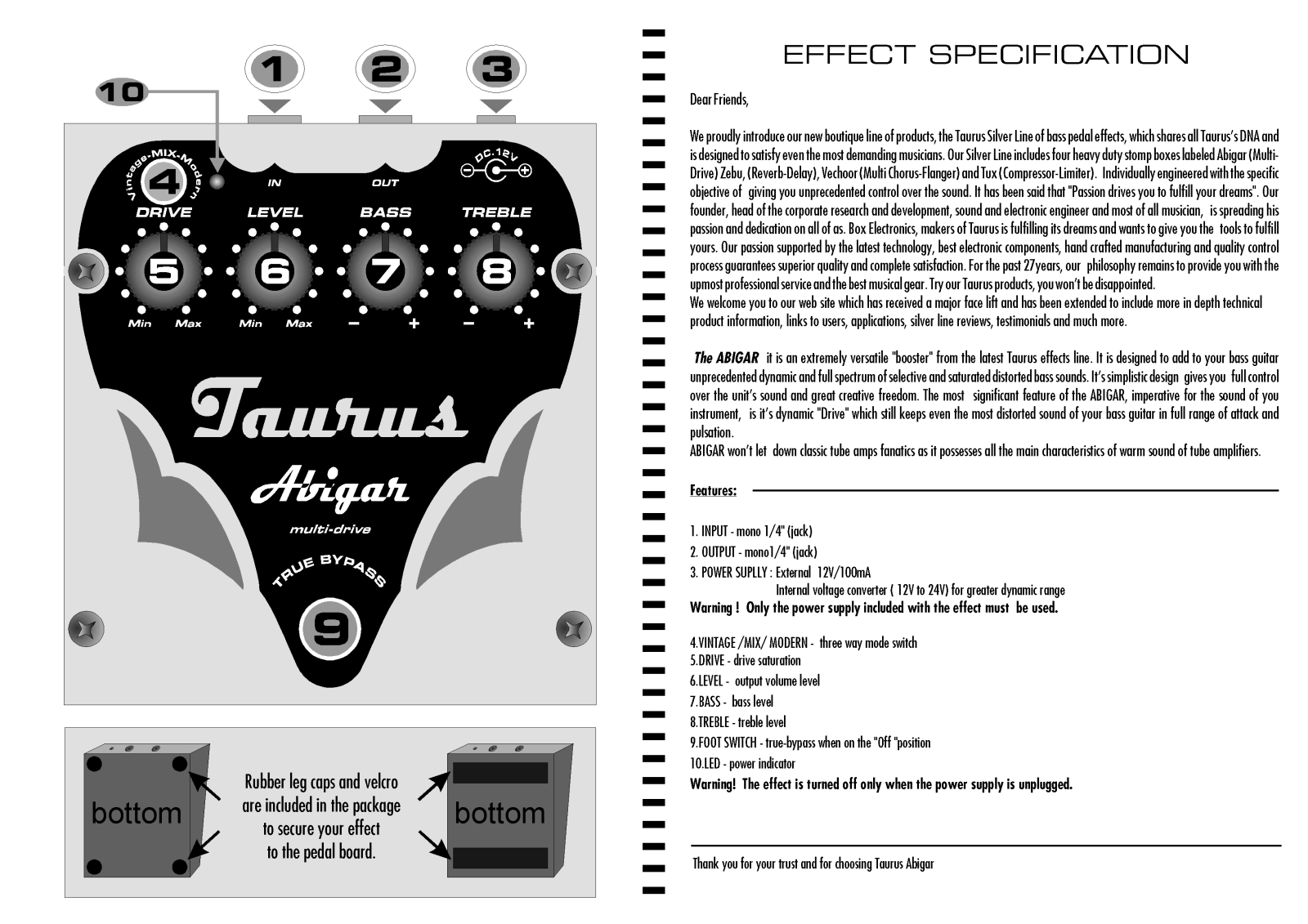 Taurus Abigar SL User Manual