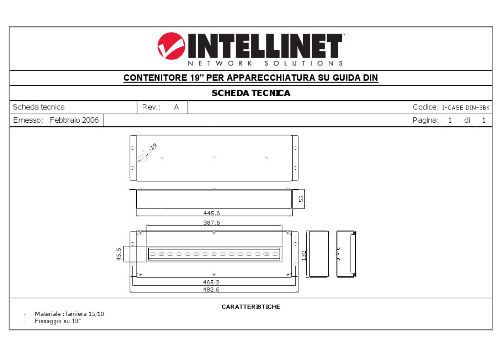 Intellinet I-CASE DIN-3, I-CASE DIN-3BK Drawing - ManualMachine.com