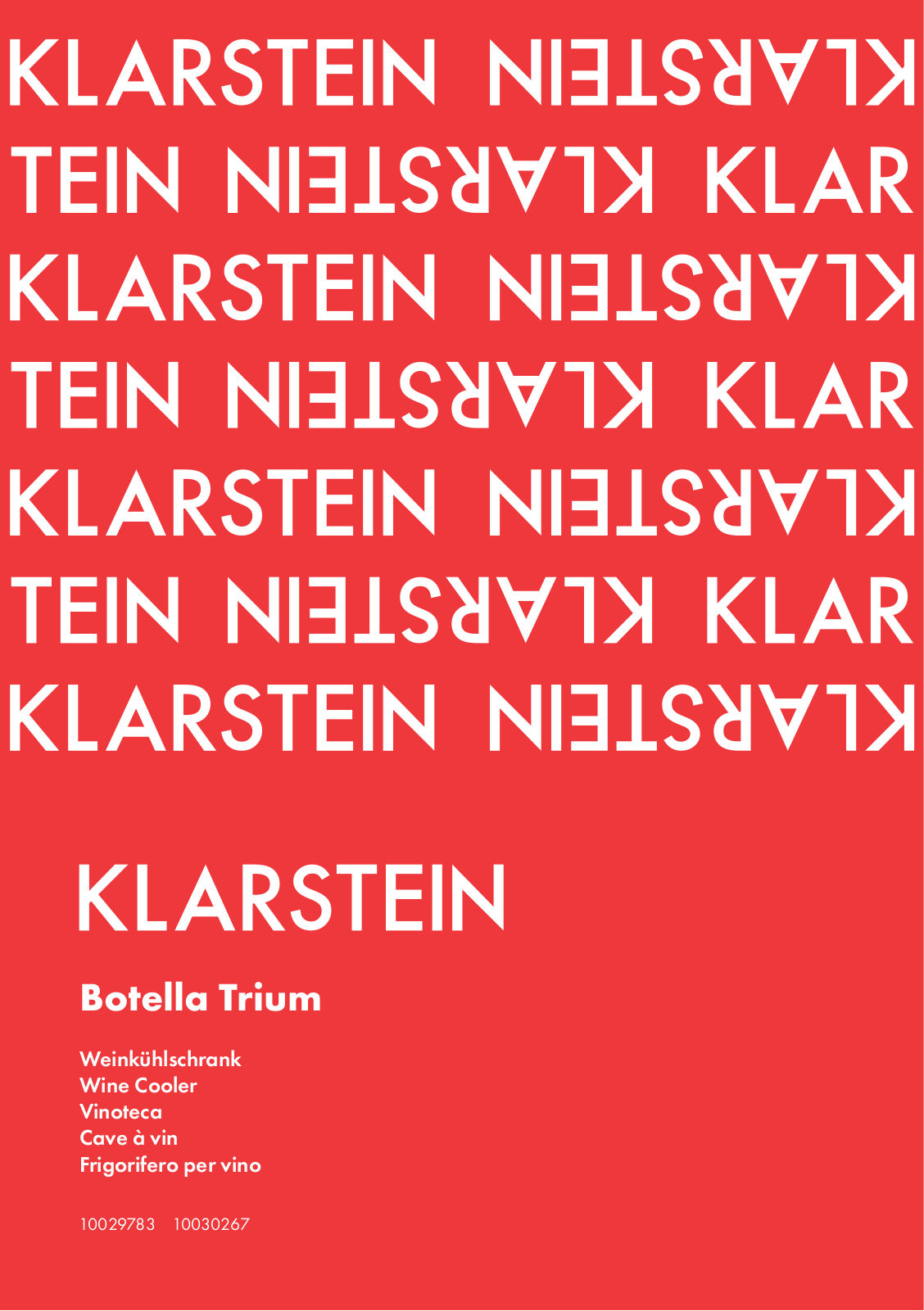 Klarstein Botella Trium, Botella Instruction Manual