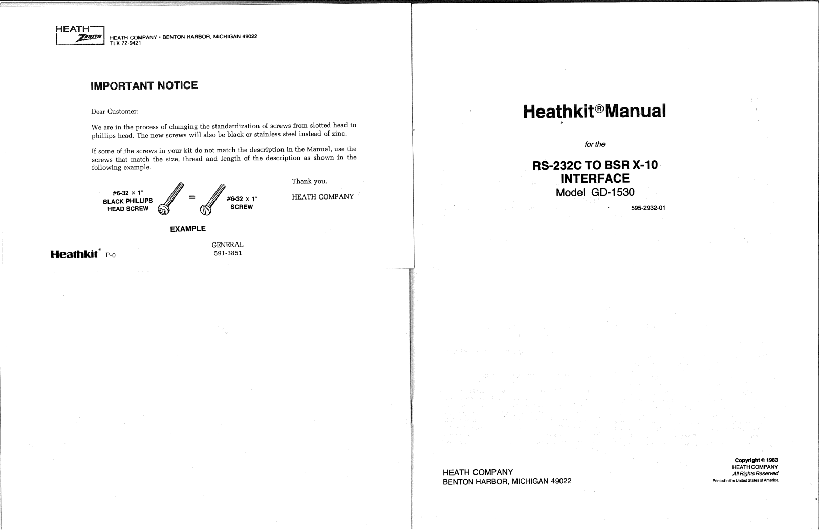 Heathkit GD-1530 User Manual