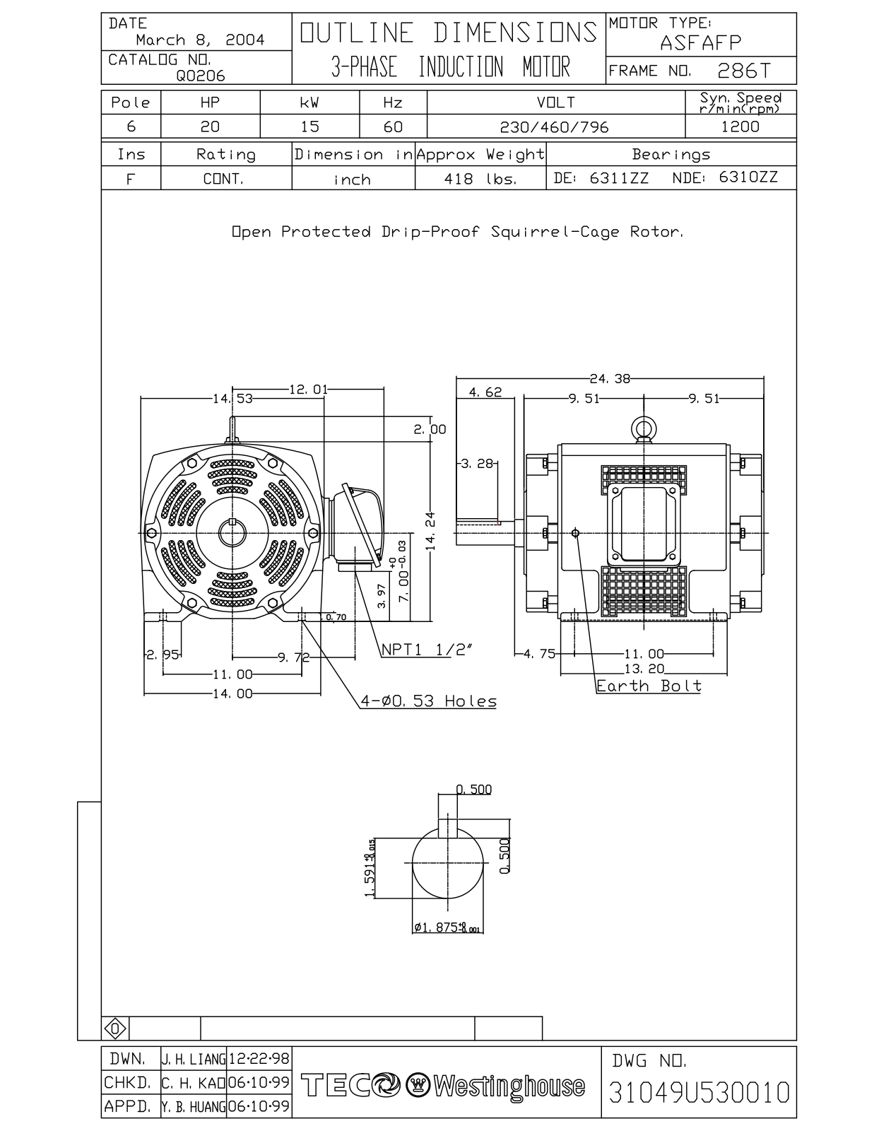 Teco Q0206 Reference Drawing