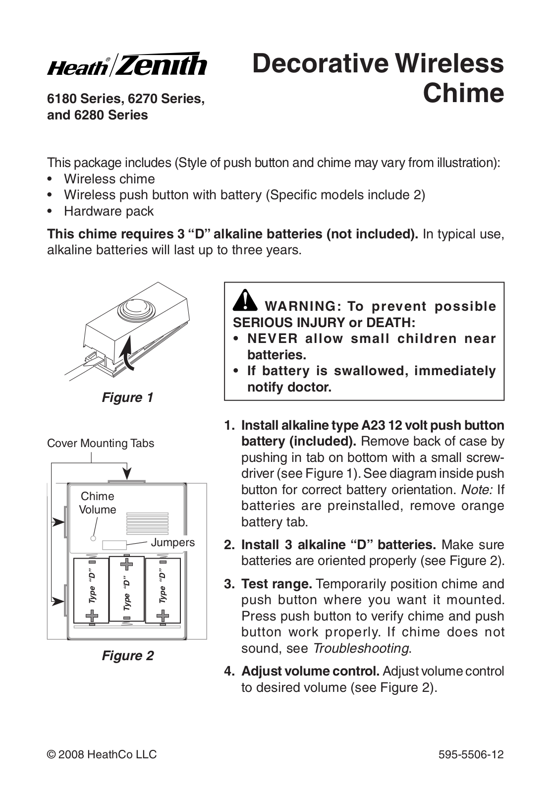 Heath Zenith 6280, 6180, 6270 User Manual