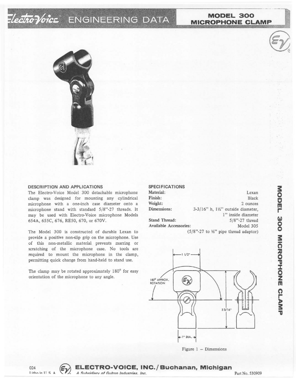 Electro-voice 300 DATASHEET