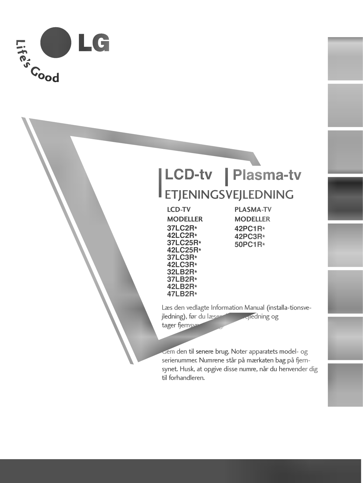 LG 37LC2RB Instruction book