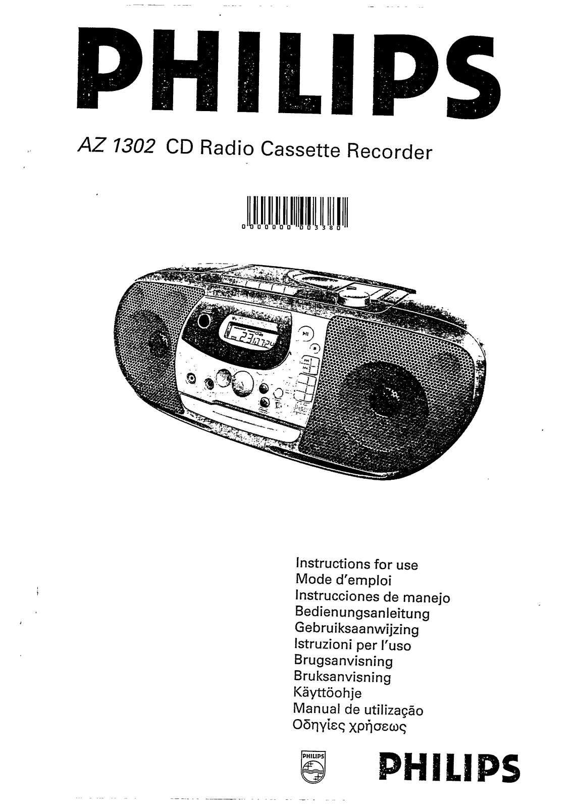 Philips AZ1302/00 User Manual