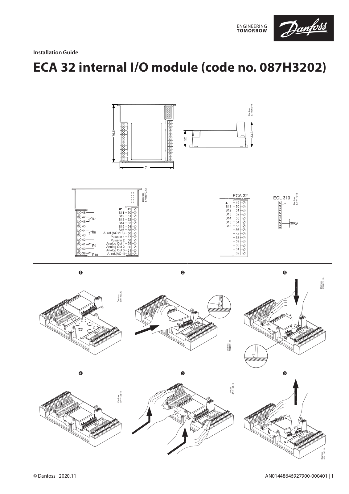 Danfoss ECA 32 Installation guide