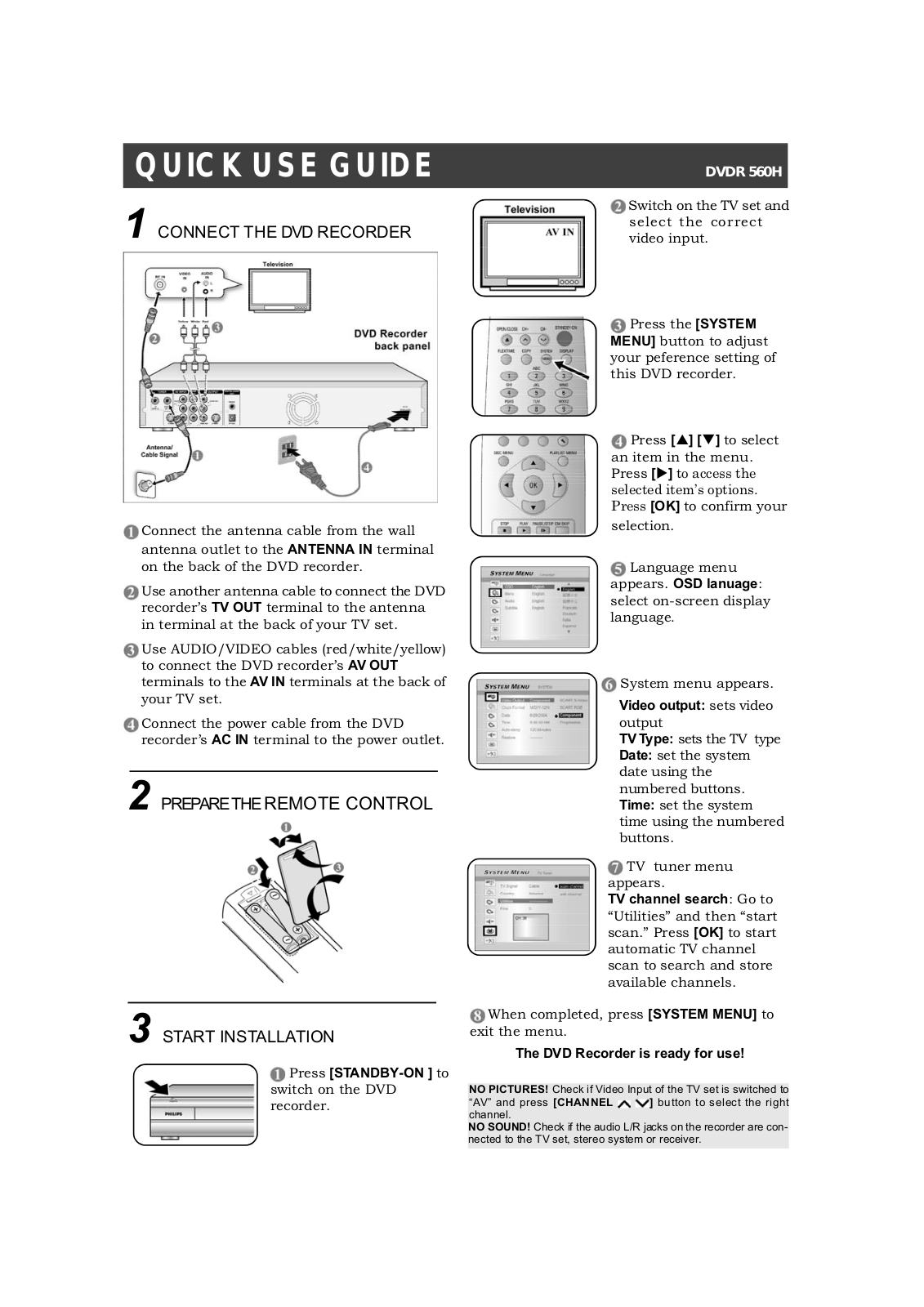 Philips DVDR560H-97 User Manual