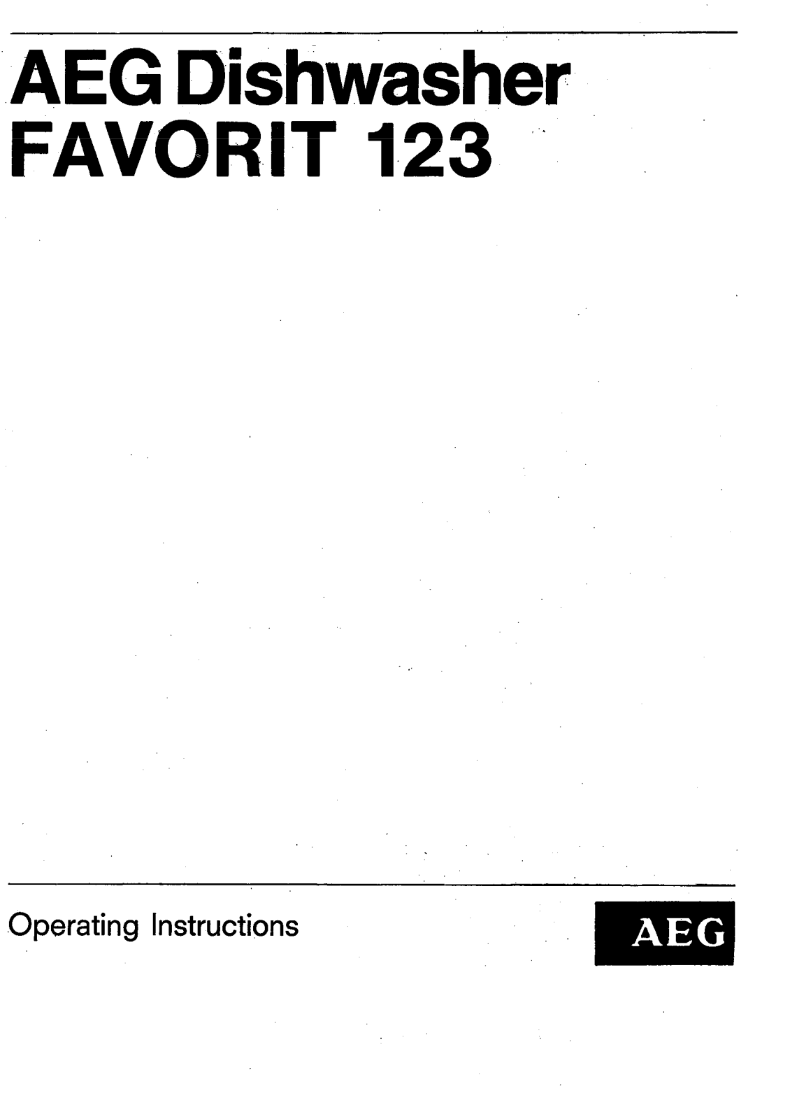 AEG-Electrolux FAV123 User Manual