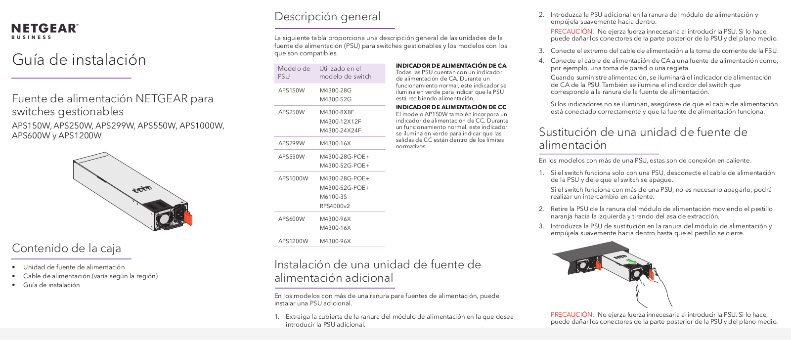 Netgear APS1000W Installation Manual