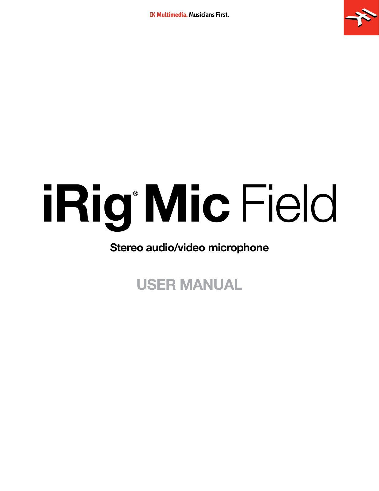 Ik Multimedia iRig Mic Field USER MANUAL