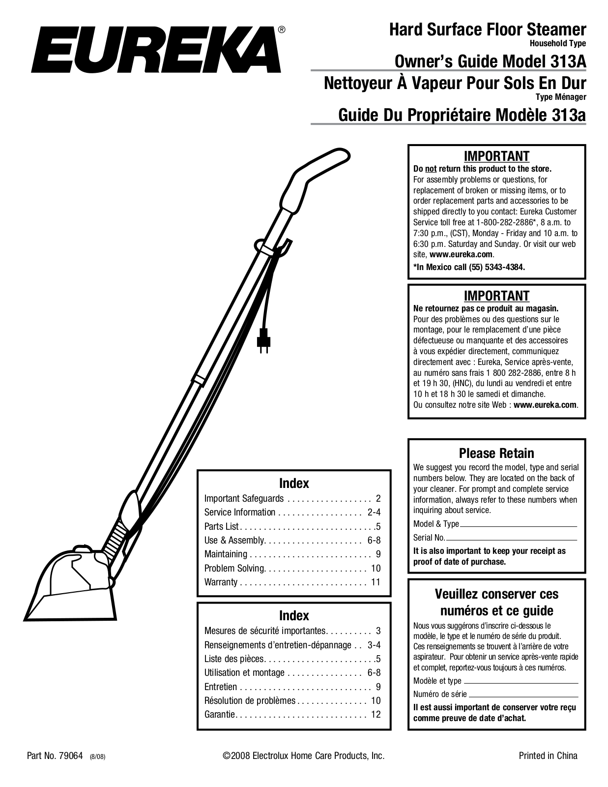 Eureka 313A User Manual - ManualMachine.com