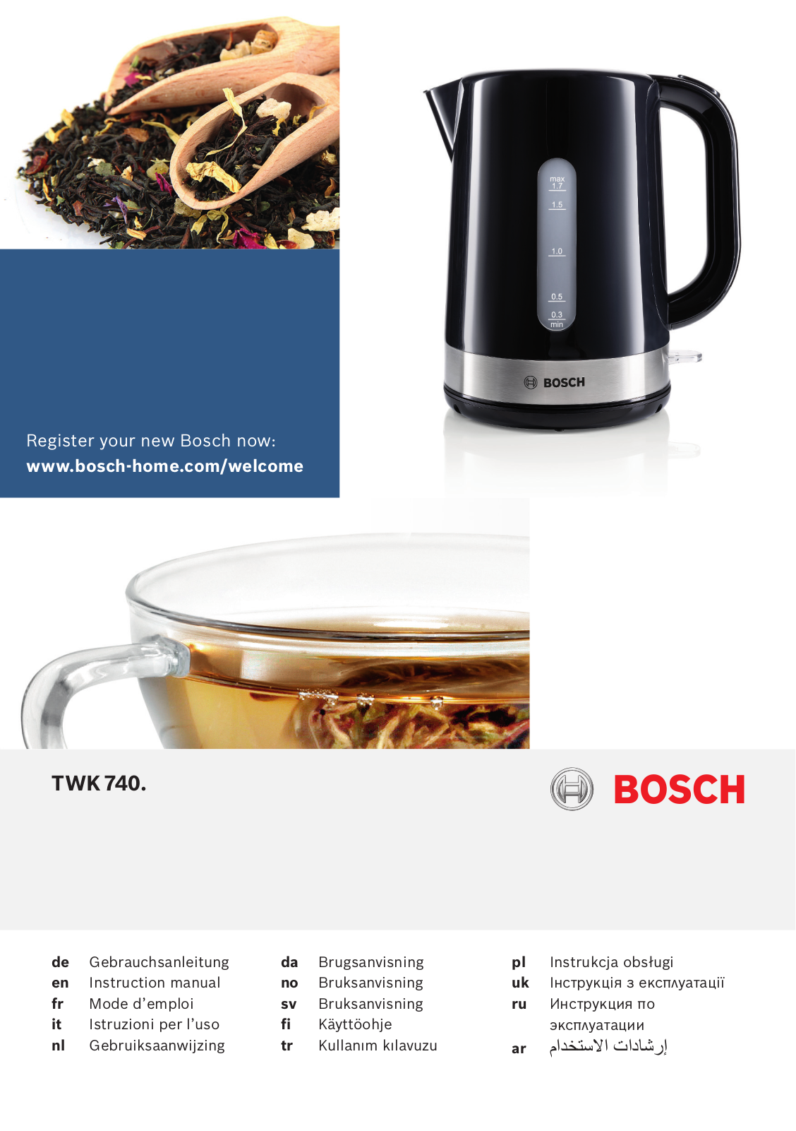 Bosch TWK7403 User Manual