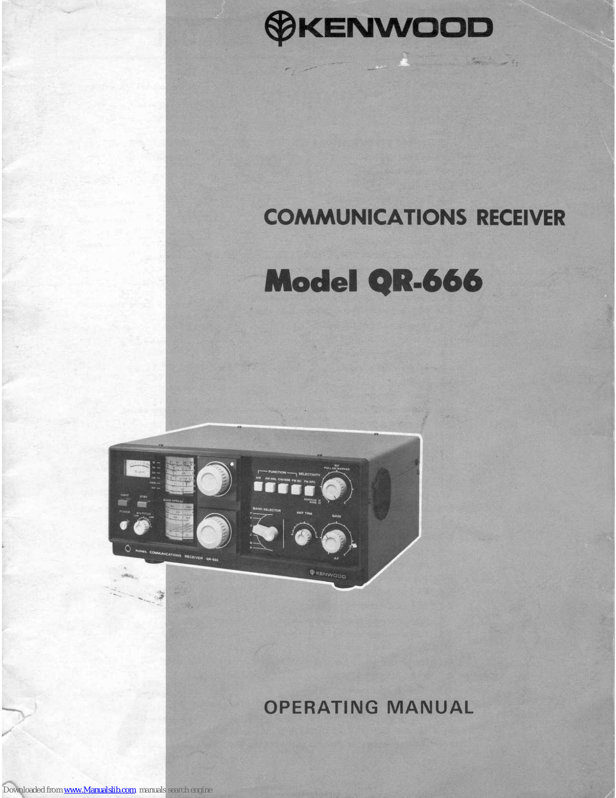 Kenwood QR-666 Operating Manual