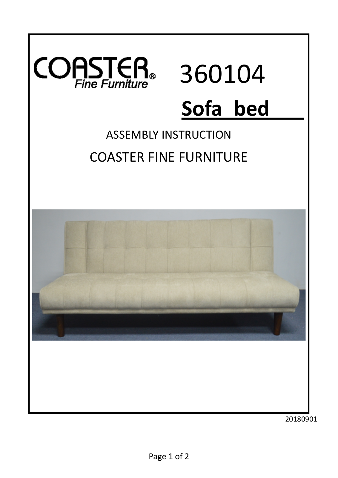 Coaster 360104 Assembly Guide - ManualMachine.com