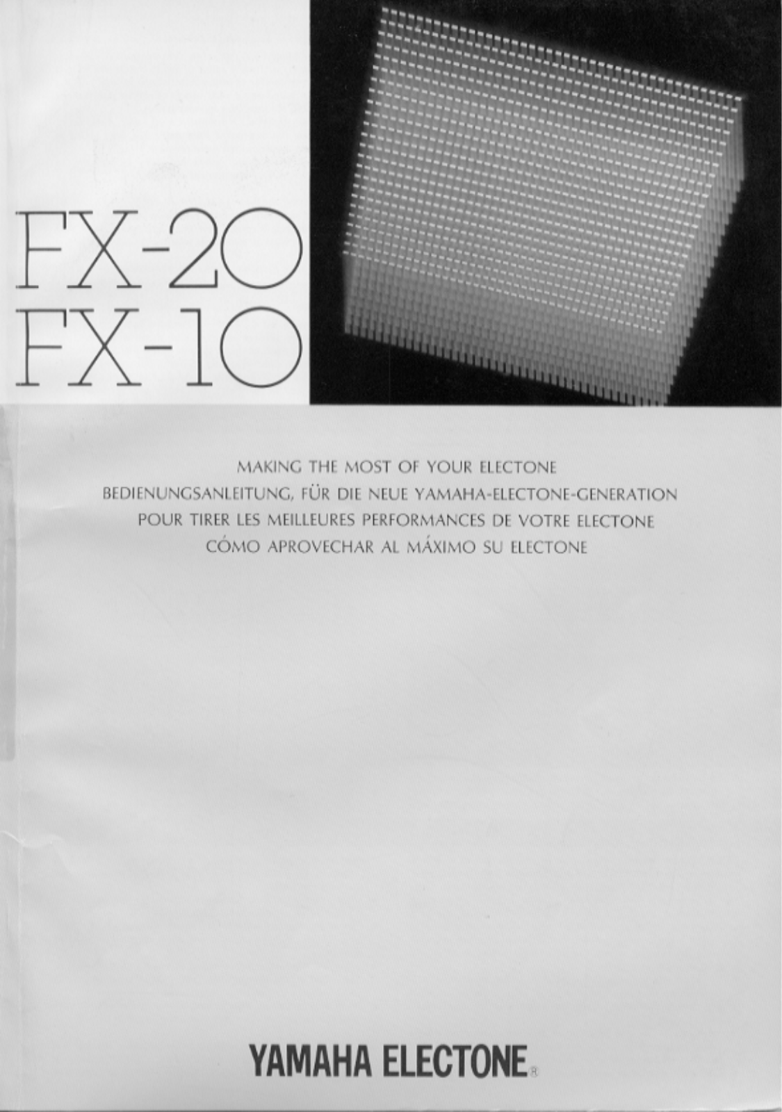 Yamaha FX20E, FX20 User Manual