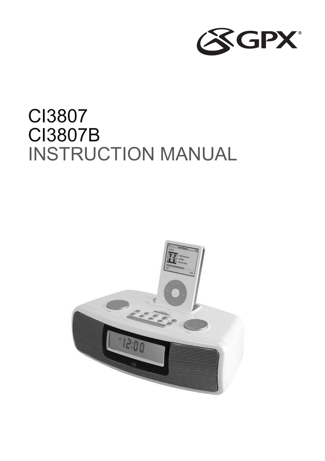 GPX ci3807b, CI3807 User Manual