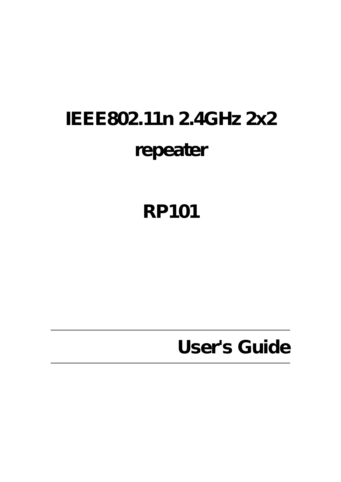 Sercomm RP101 User Manual