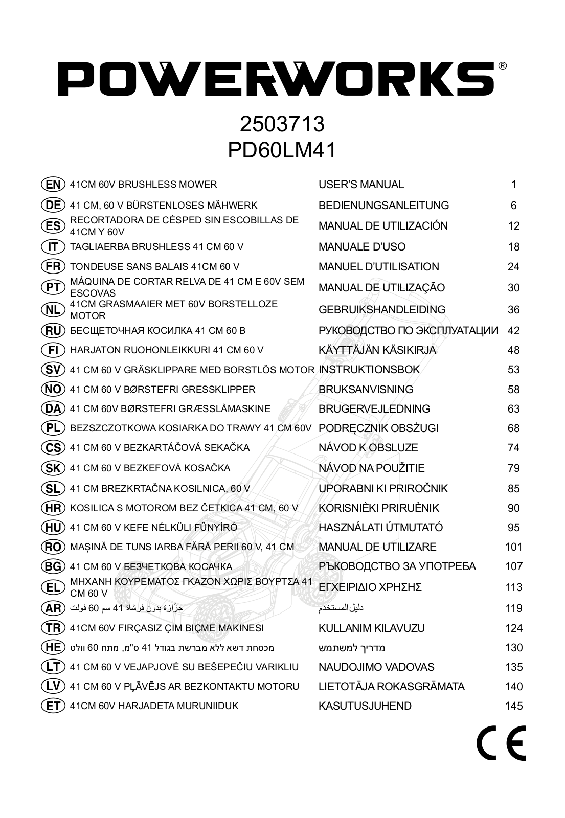 Powerworks 2503713, PD60LM41 User guide - ManualMachine.com