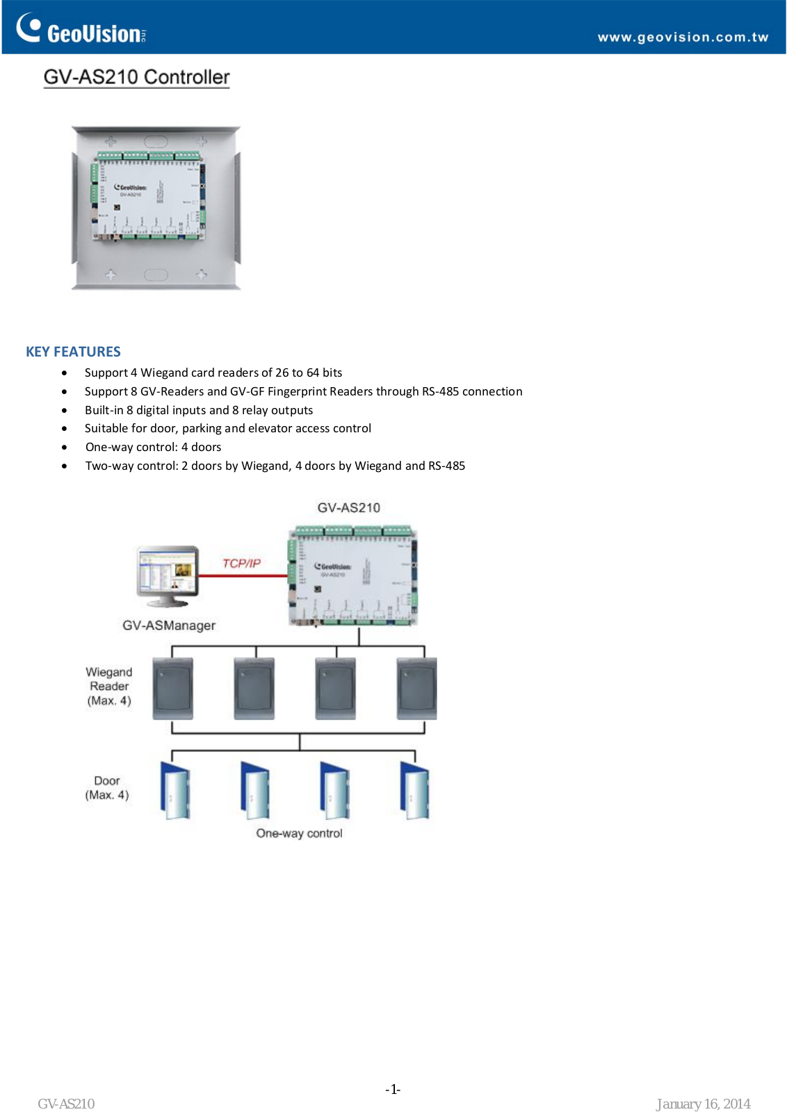 GeoVision AS210 User Manual