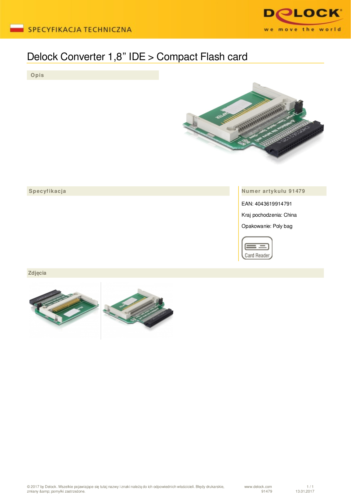 DeLOCK converter 1.8 IDE User Manual