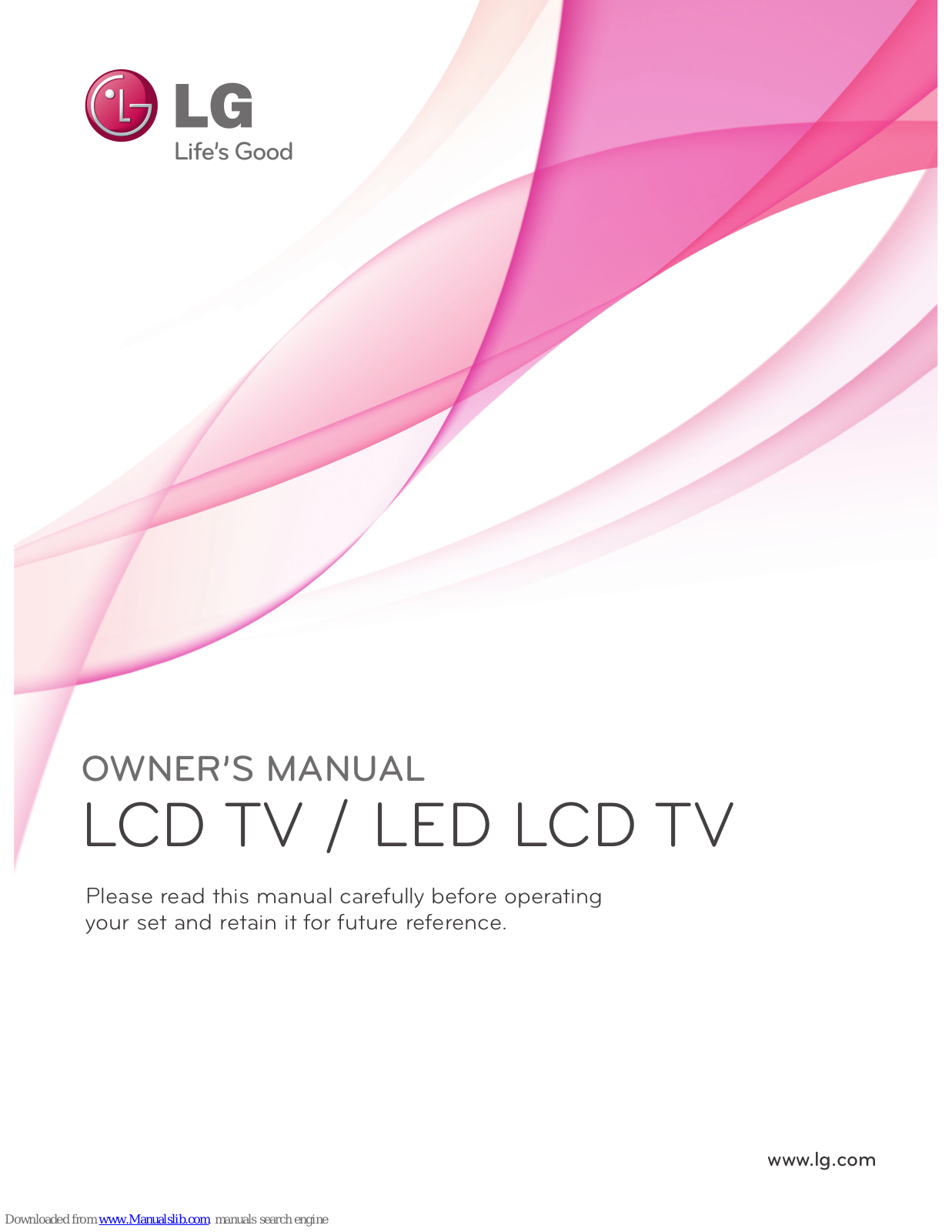 LG 26LV2130-TD, 32LV2130-TD, 26LV2130-TK, 26LV213Y-TD, 32LV2130-TK Owner's Manual