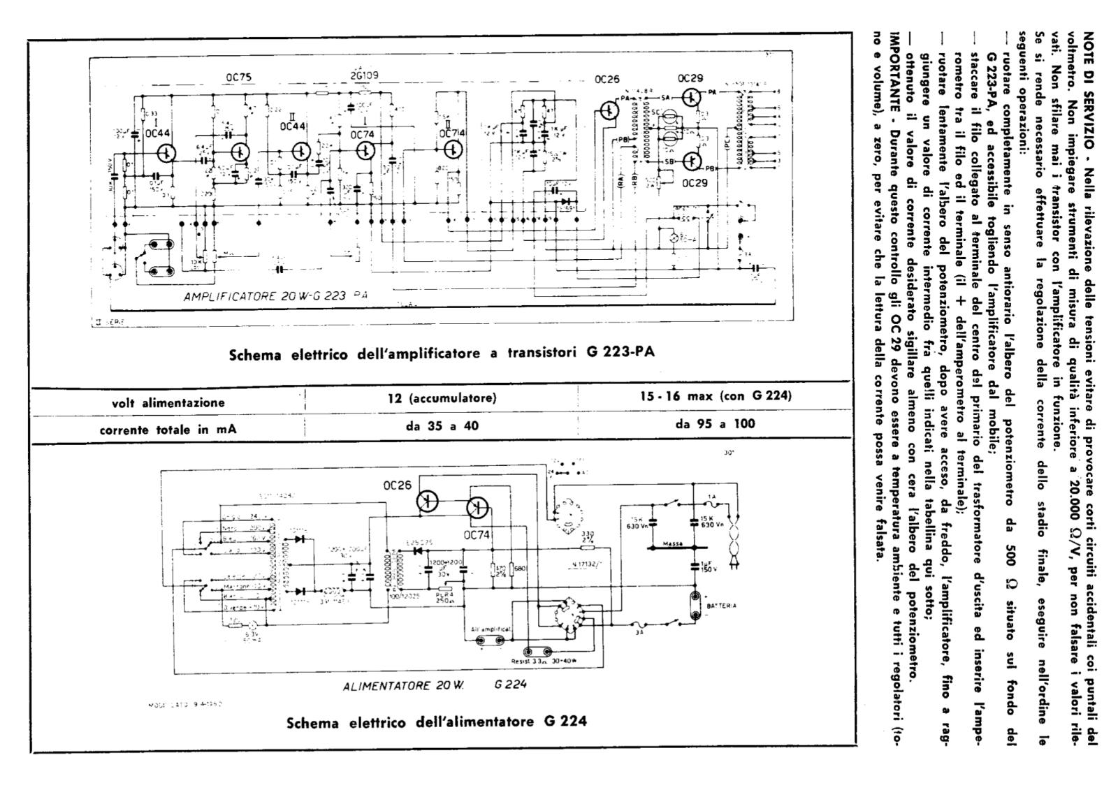 Geloso g223pa, g224 schematic