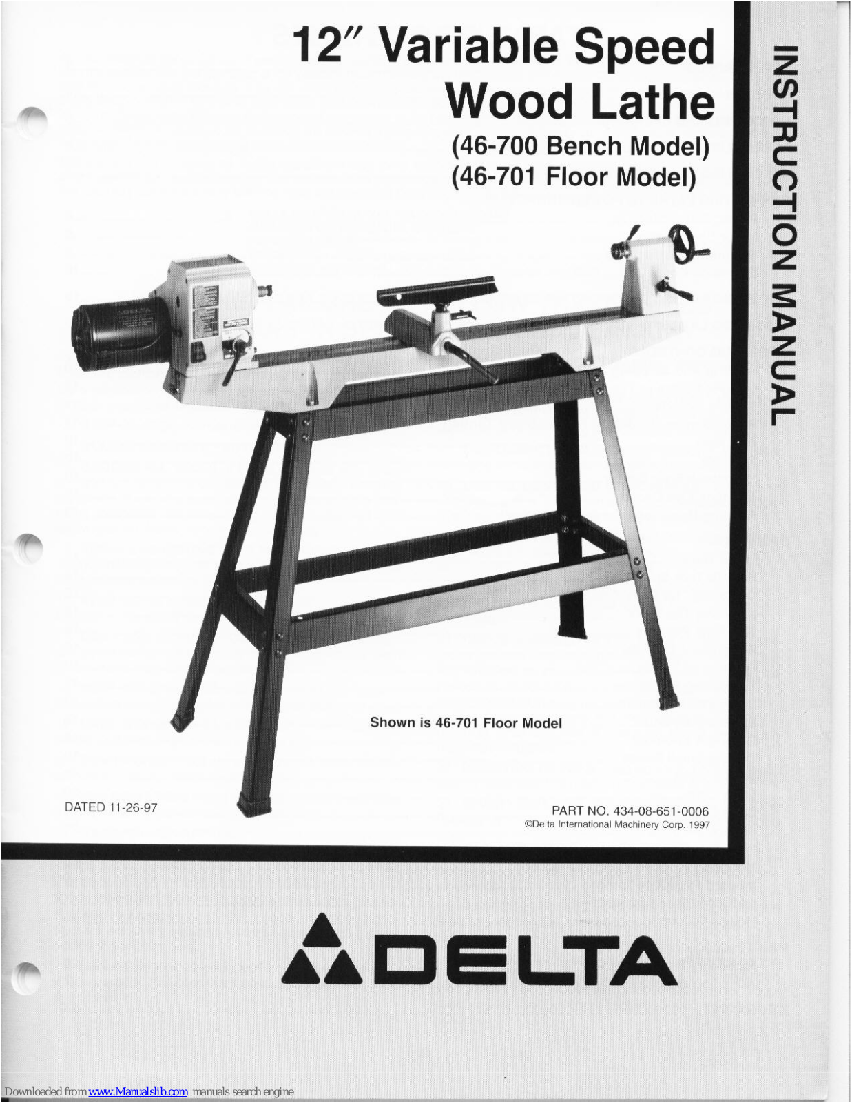 Delta 46-700 Instruction Manual