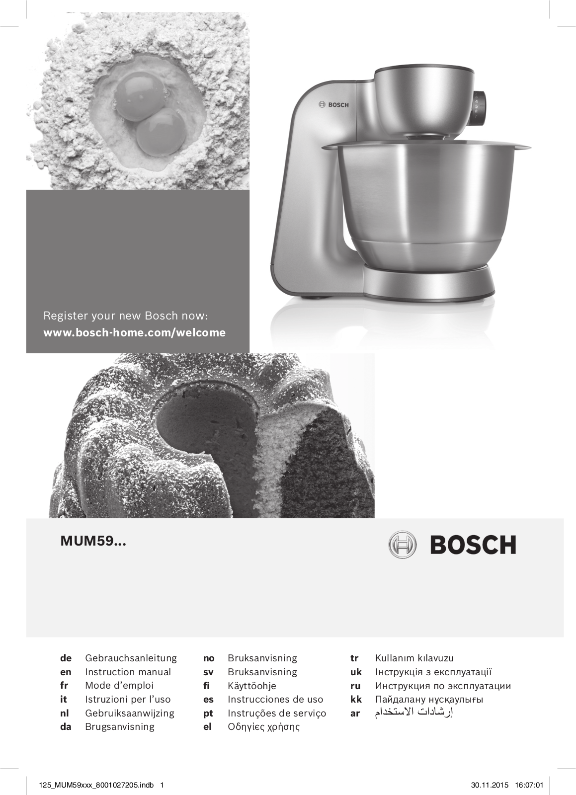 Bosch MUM59343 User Manual
