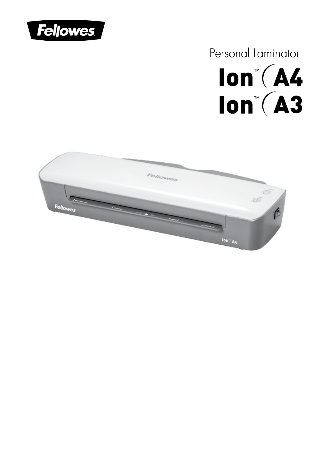 FELLOWES Ion A3, Ion A4 User guide - ManualMachine.com