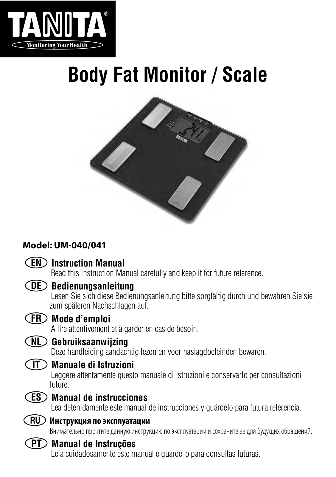 Tanita UM-040 User Manual