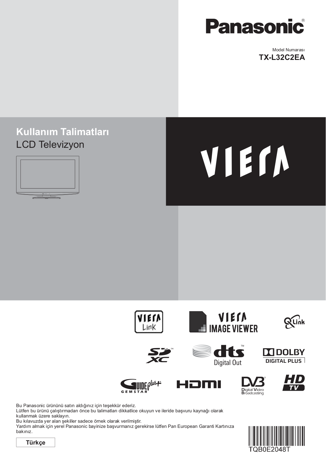 Panasonic TXL32C2EA User Manual