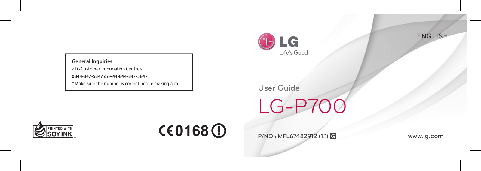 LG P700 Owner's Manual