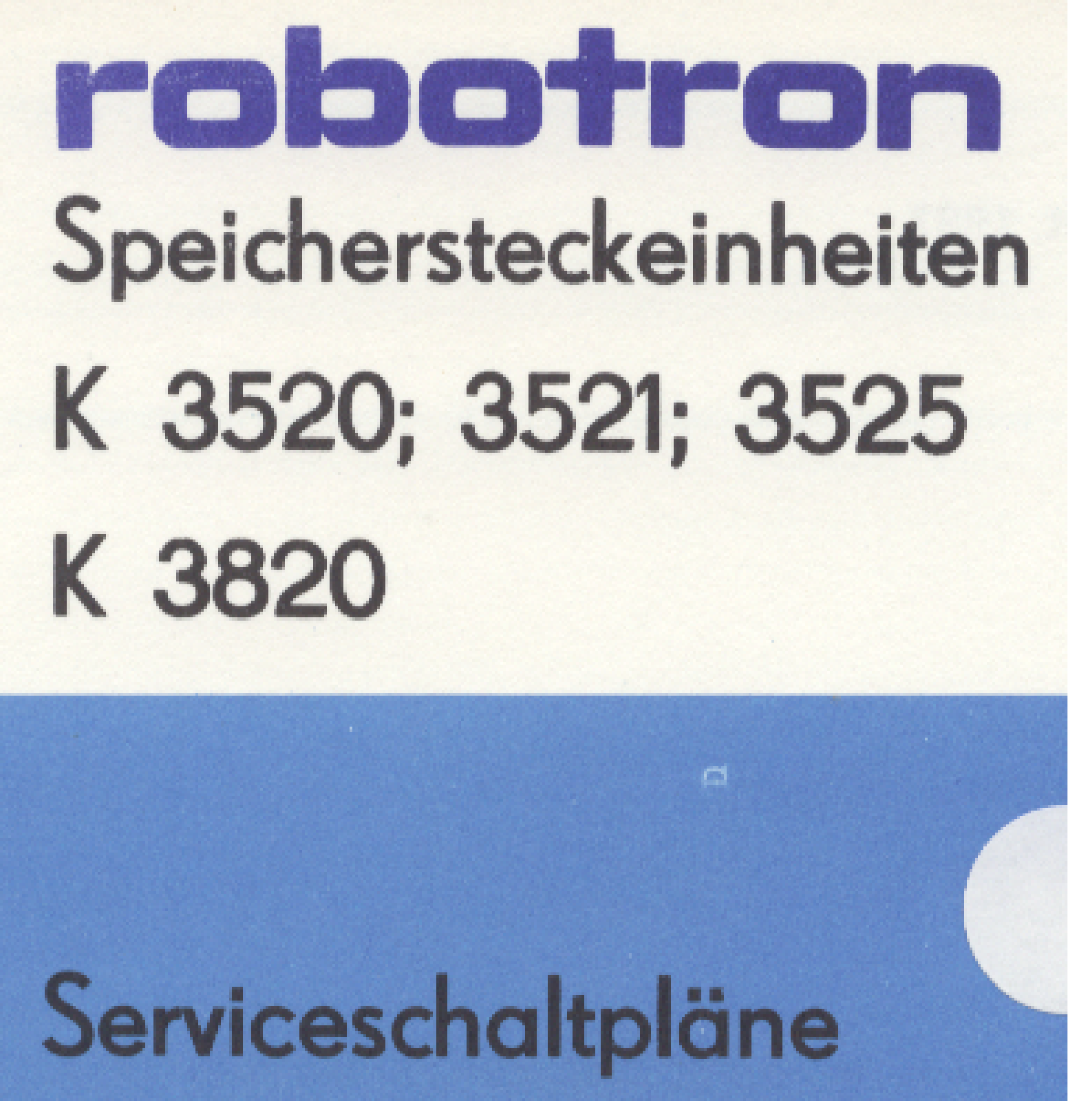 Robotron K-3520, K-3521, K-3525, K-3820 Schematic