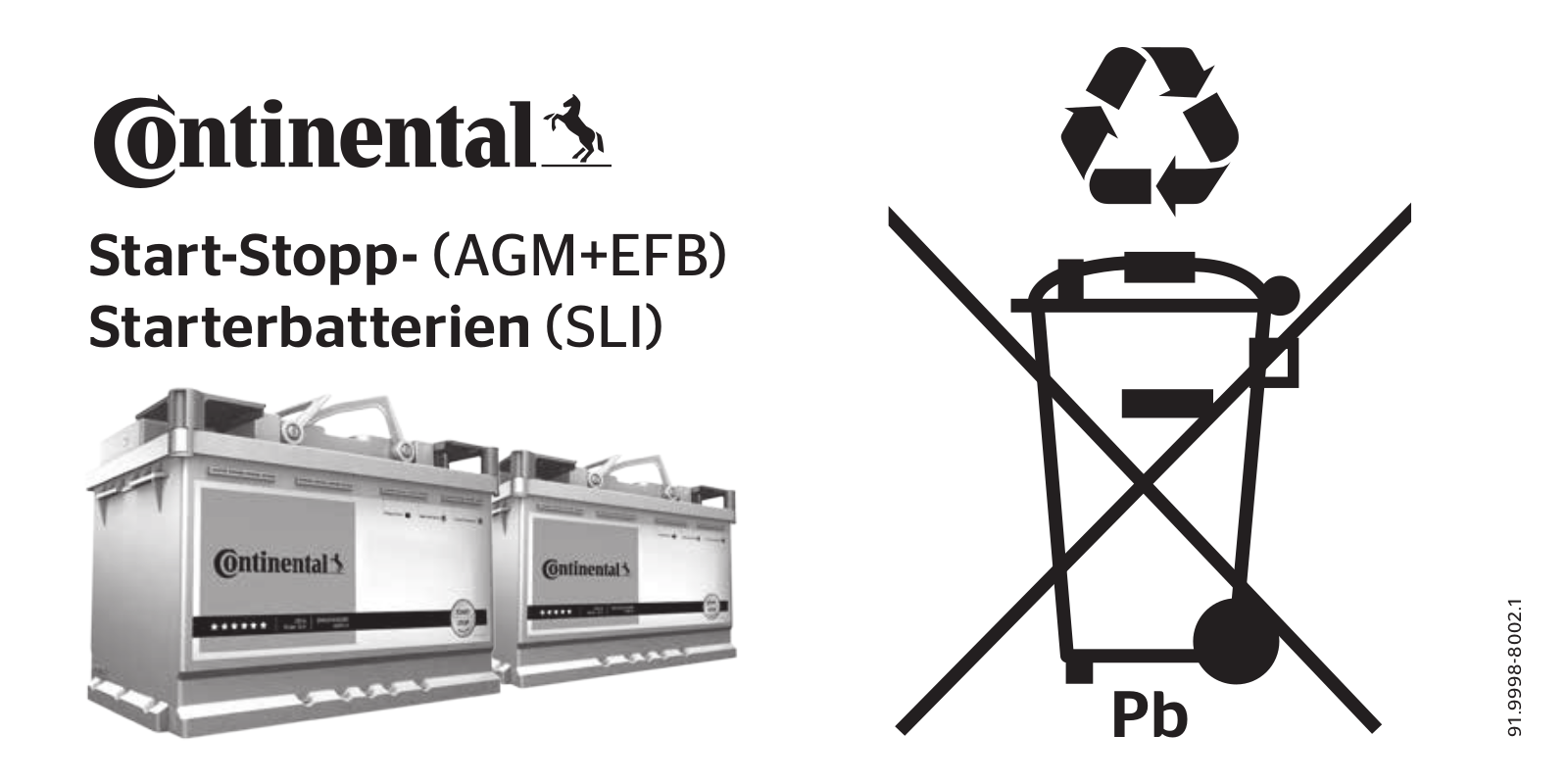 Continental Refrigerator AGM, EFB, SLI Installation Manual