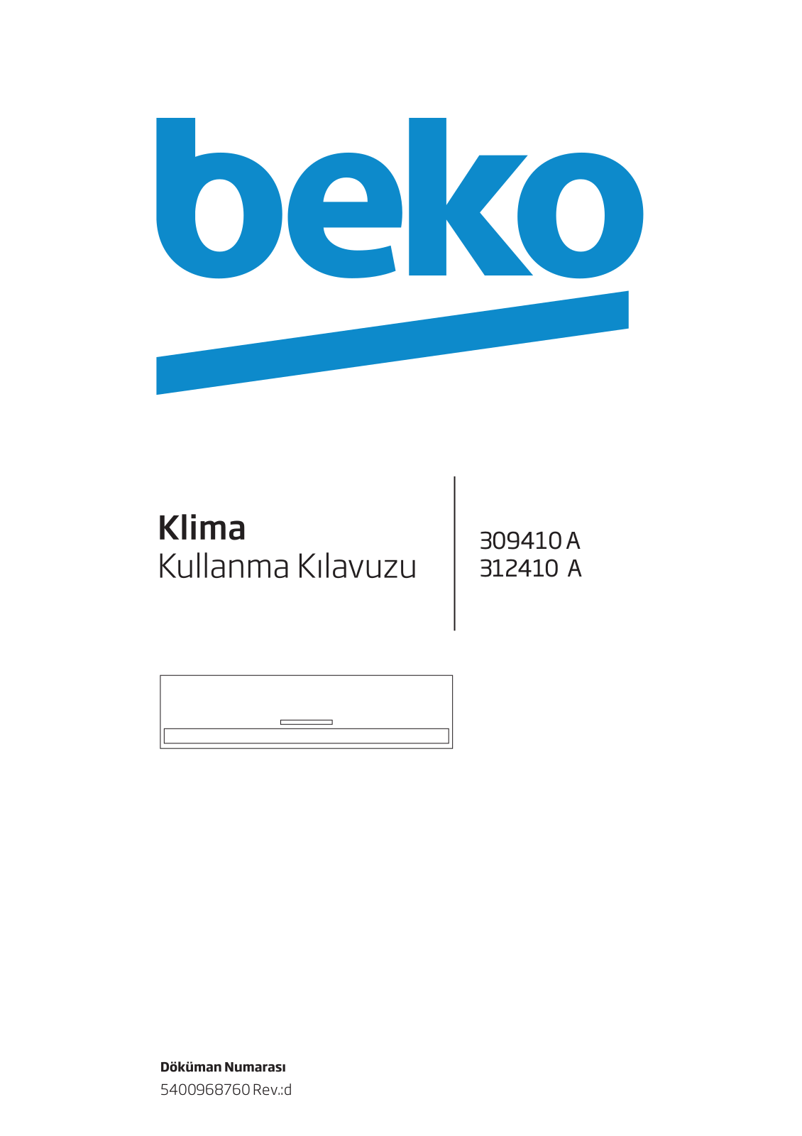 Beko 309410A, 312410A User manual