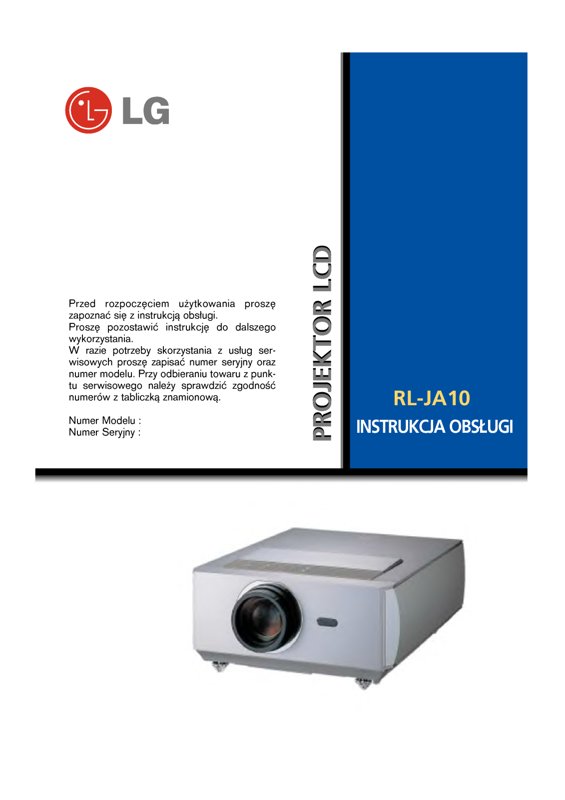 Lg RL-JA10 User Manual