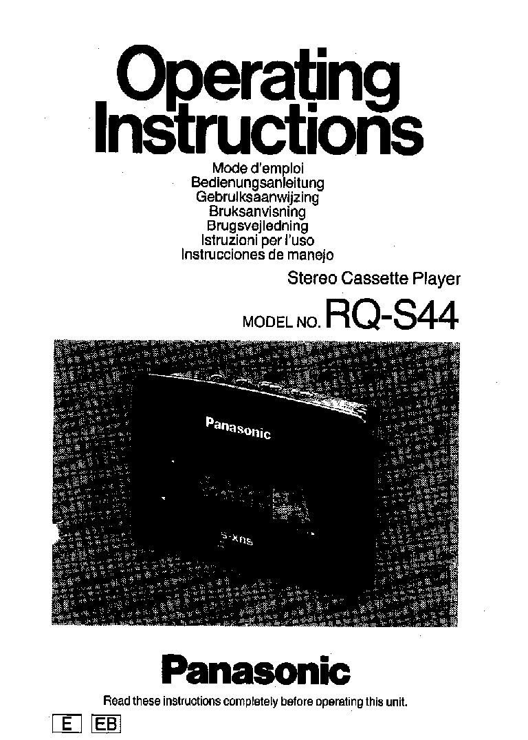 Panasonic RQ-S44 User Manual