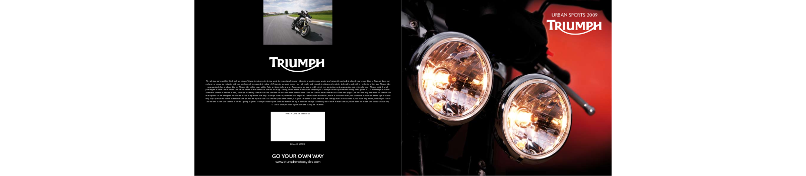 Triumph URBAN SPORTS 2009 BROCHURE