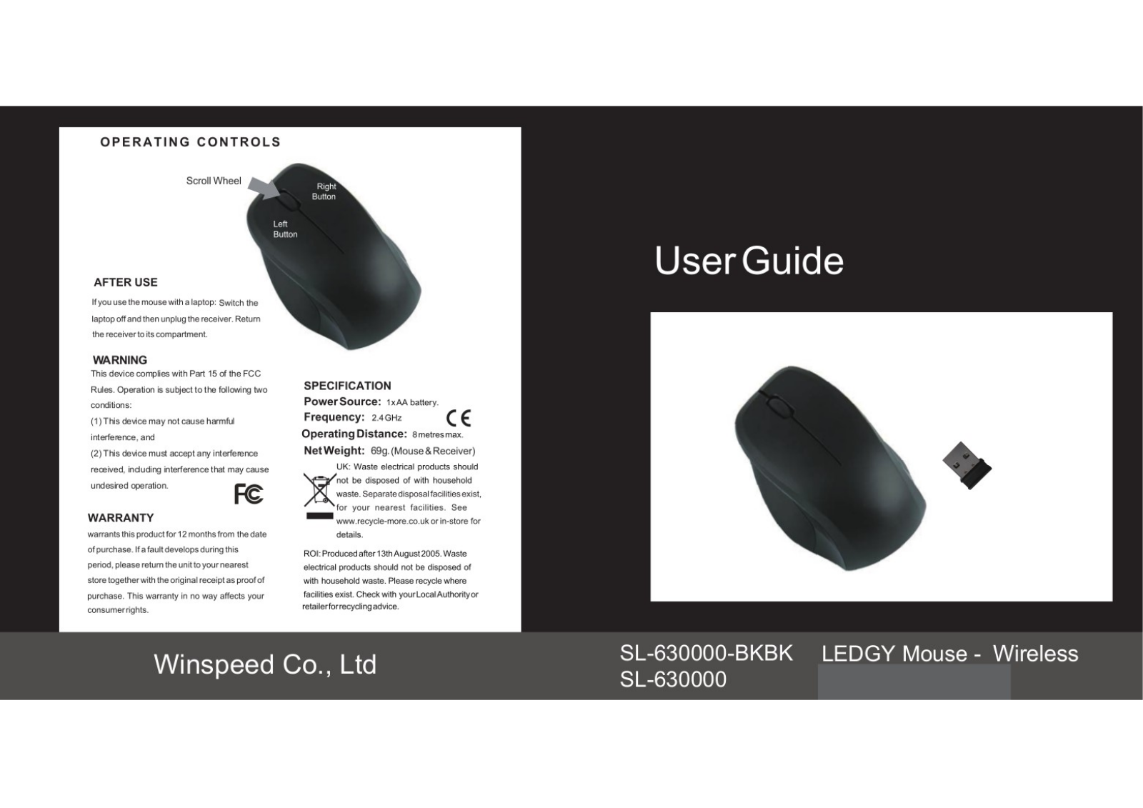 Winspeed A02, A03 User Manual