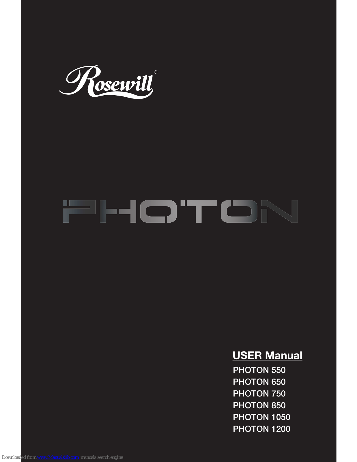 Rosewill PHOTON 550, PHOTON 650, PHOTON 1050, PHOTON 750, PHOTON 1200 User Manual