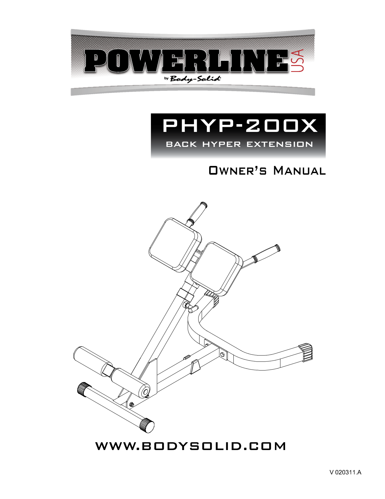 Body Solid PHYP200X User Manual